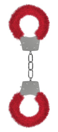 "Pleasure Handcuffs Furry - Red OU-OU004RED"