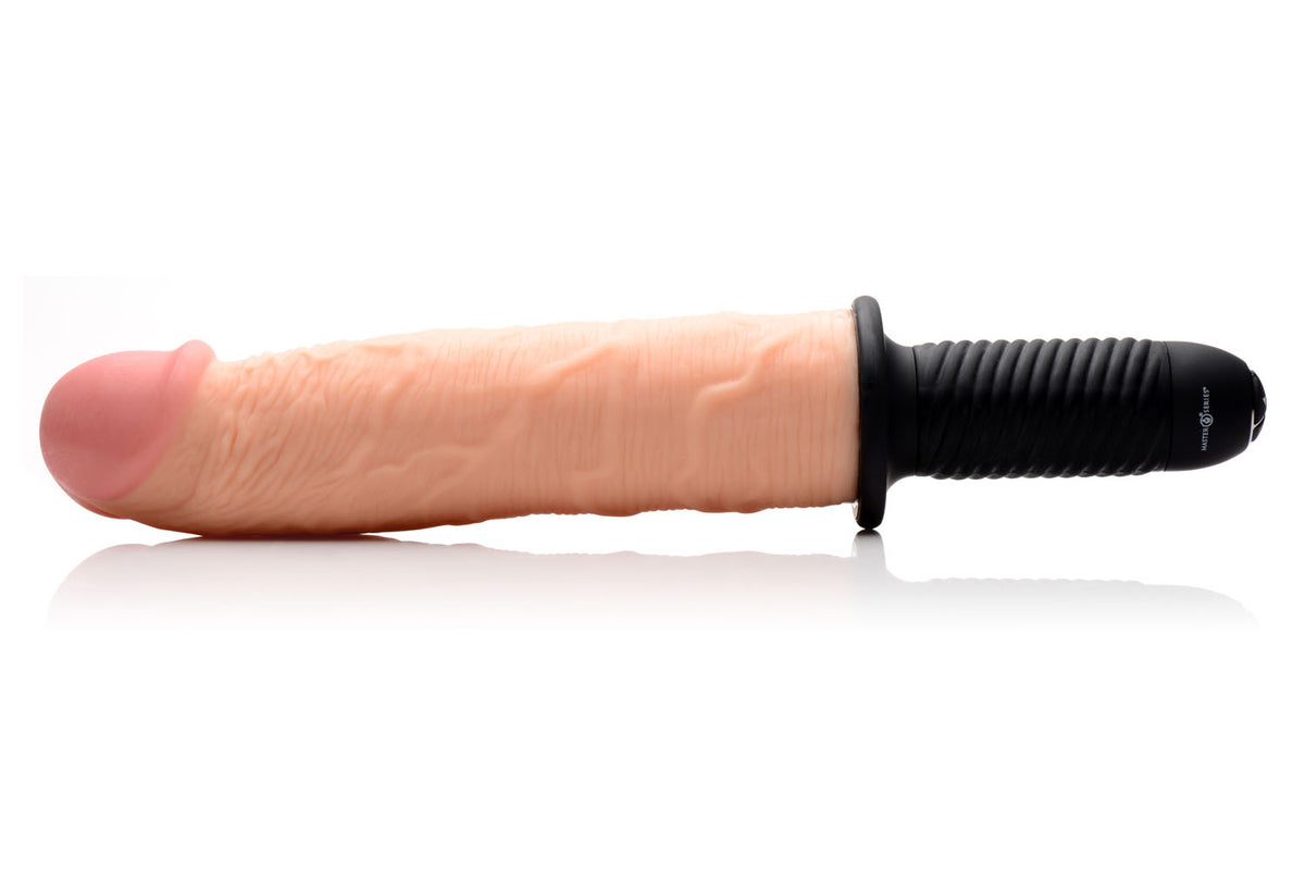 "Onslaught 13 Mode XXL Vibrating Giant Dildo Thruster - Flesh MS-AF810-FLESH"