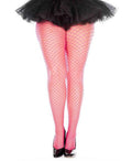 "Mini Diamond Net Spandex Pantyhose - Queen Size - Hot Pink ML-9030Q-HTPNK"