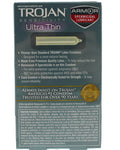 "Trojan Sensitivity Ultra Thin Armor Spermicidal Lubricated Condoms 12 Pack TJ92742"