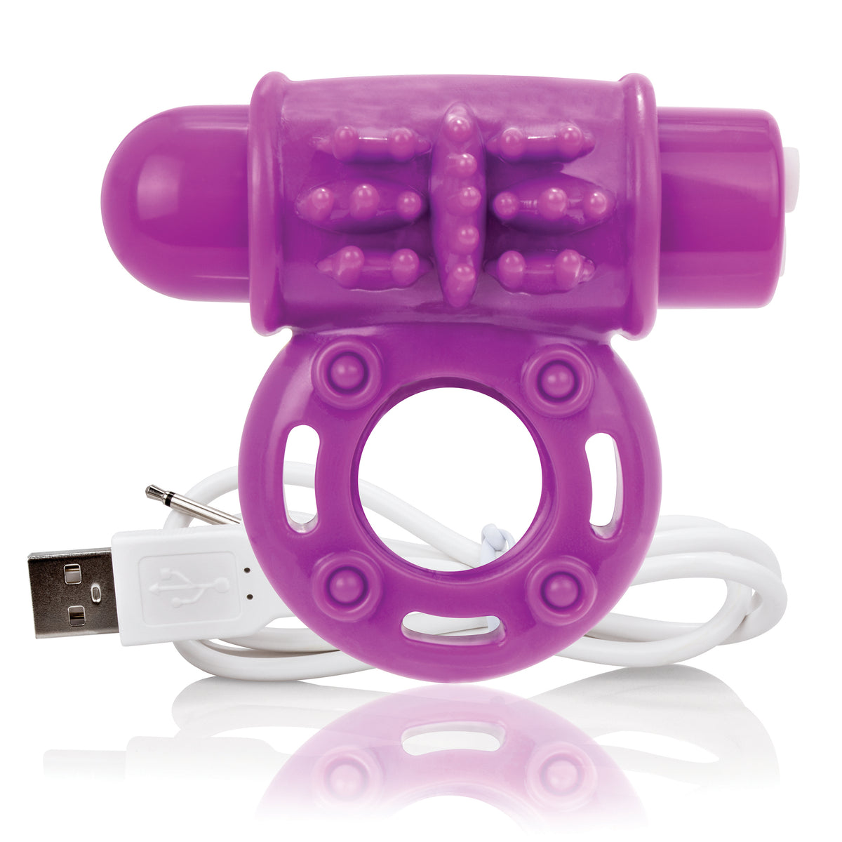 "Charged Owow Rechargeable Vibe Ring - Purple AOW-PU-101E"