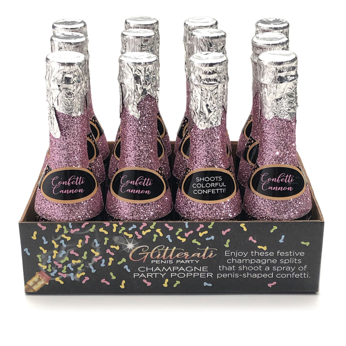 "Glitterati Champagne Confetti Poppers LG-CP1055"