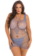 "Absolutist Lace and Net Dress - Blue - Queen Size RR-7090XBLUOS"