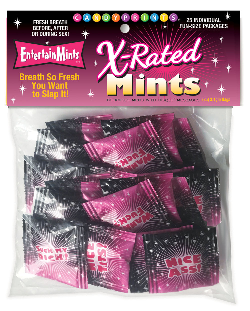 "X-Rated Mints - Bag of 25 Individual Fun-Size Packages CP-901"