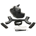 "Full Pup Arsenal Set Neoprene Puppy Hood, Chest  Harness, Collar With Leash and Arm Band - Black MS-AH170"