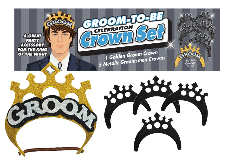"Groom-to-Be Celebration Crown Set LG-NVC050"