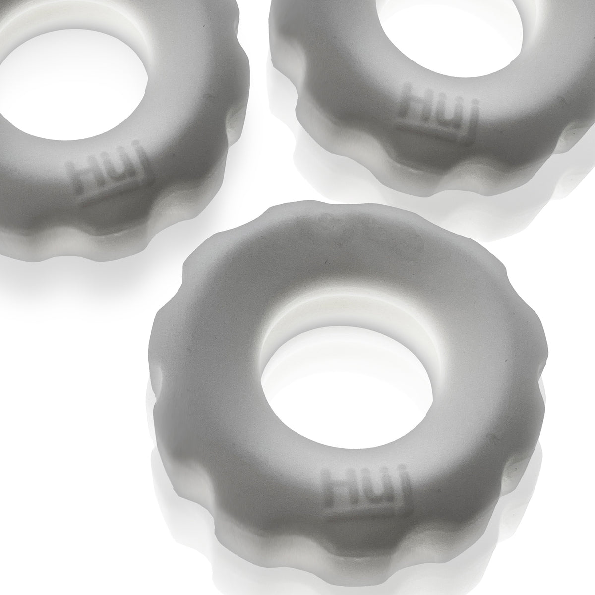"Super Huj - 3-Pack Cockrings - White Ice HUJ-137-WHTICE"