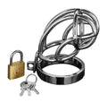 "Captus Locking Stainless Steel Chastity Cage MS-AD150"