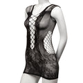"Scandal Plus Size Peek-a-Boo Mini Dress - Plus Size - Black SE2711813"
