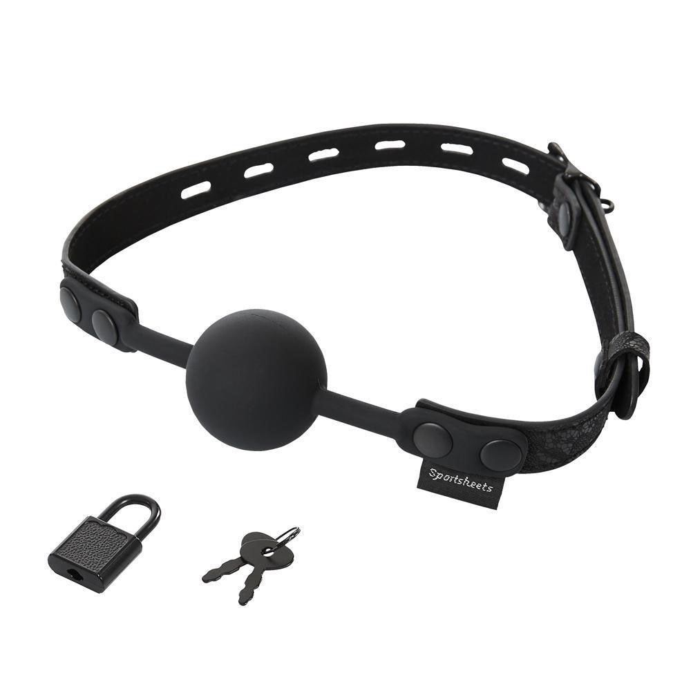 "Sincerely Locking Lace Ball Gag SS520-09"