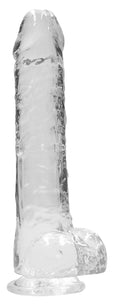 "9 Inch Realistic Dildo With Balls - Translucent SH-REA093TRA"