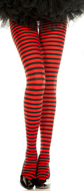 "Striped Tights - One Size - Black/red ML-7471-BLKRED"