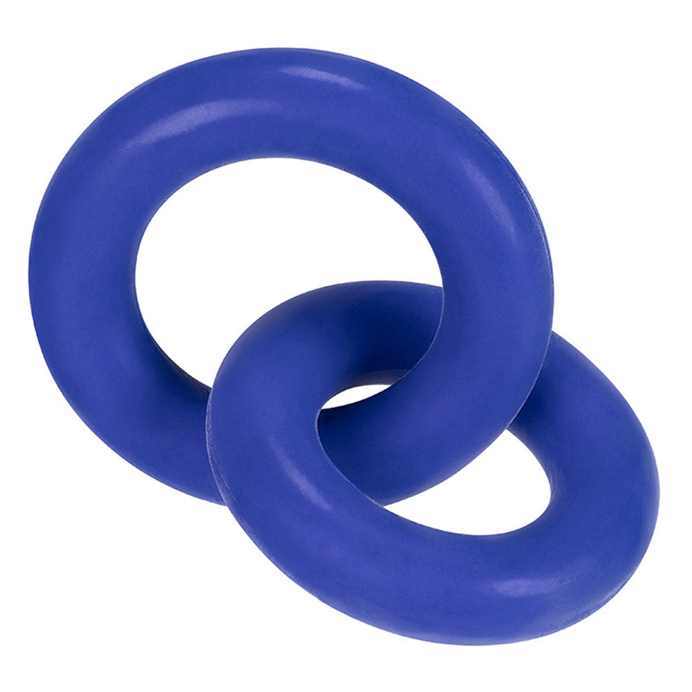 "Hunkyjunk Duo Linked Cock Ball Rings - Cobalt OX-HUJ-104-CBL"