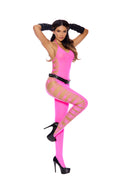 "Bodystocking With Cut Outs - One Size -  Neon Pink EM-8914NPNKOS"