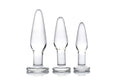 "Dosha 3 Piece Glass Anal Plug Kit PRSM-AE599"