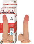 "Realcocks Self Lubricating Dong - 6 Inch - Flesh NW2933"