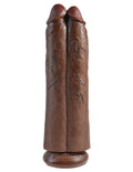 "King Cock 11 Two Cocks One Hole - Brown PD5552-29"