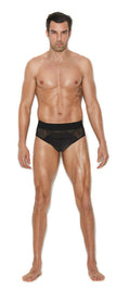 "Men's Mesh and Lycra Jock Strap - Large/xlarge - Black EM-82191BLKLXL"