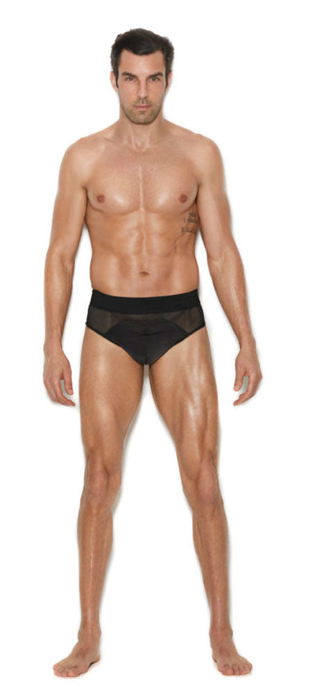 "Men's Mesh and Lycra Jock Strap - Large/xlarge - Black EM-82191BLKLXL"