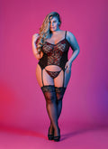 "Sexy Time Merry Widow and G-String Set - Black - 1x-3x MS-M196BLK2XL"