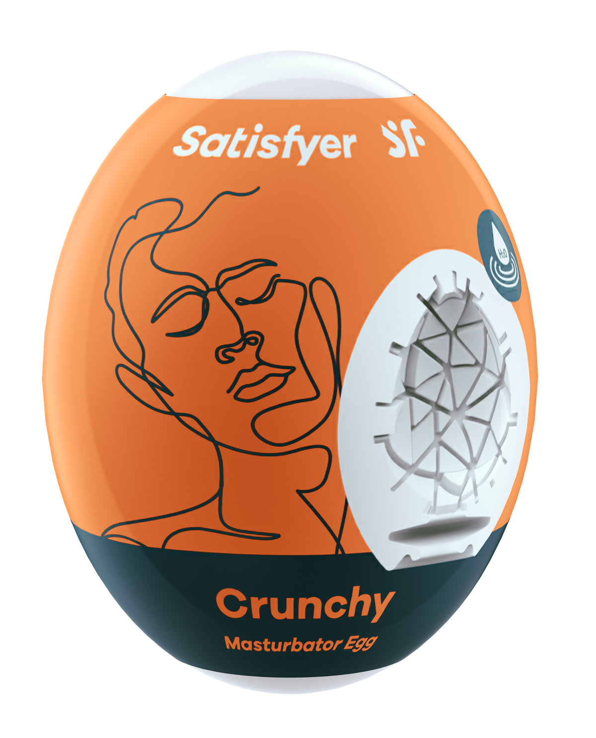 "Satisfyer Masturbator Egg - Crunchy - Orange SAT-9043408"