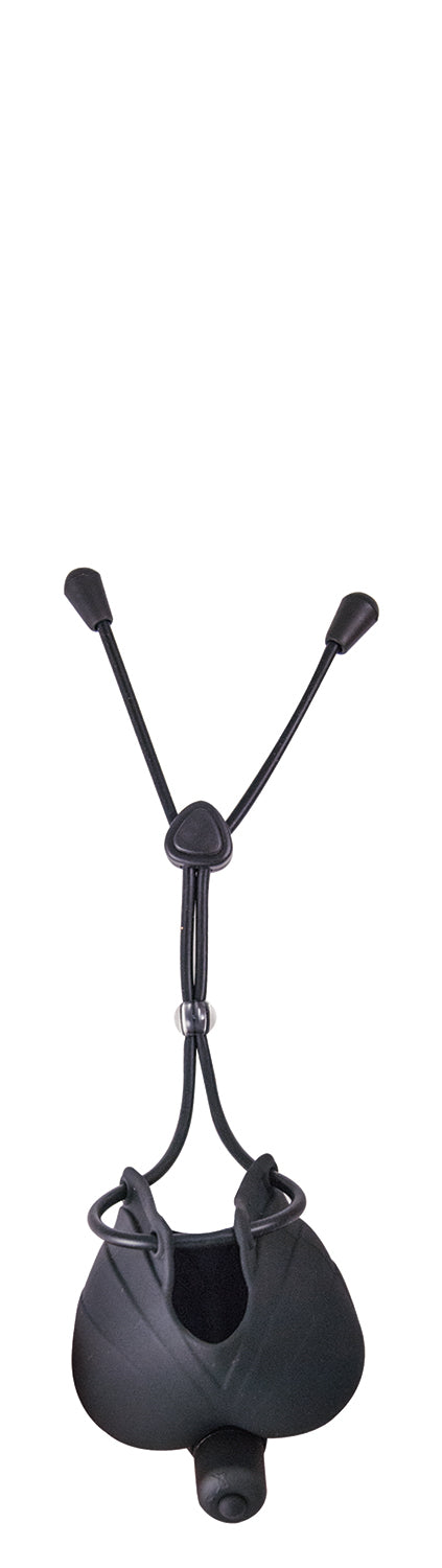 "My Cock Ring Vibrating Scrotum Pouch & Cinch -  Black NW2725"