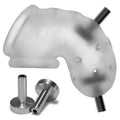 "Airlock Electro Air-Lite Vented Chastity With Two 4mm Contacts - Clear Ice OX-3086-ELEC"
