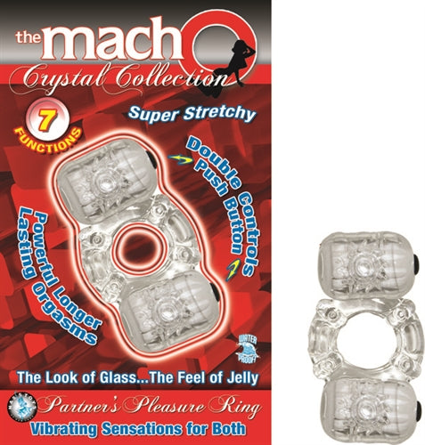 "The Macho Crystal Collection Partners Pleasure Ring Clear NW2237"
