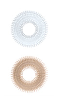 "Mack Tuff Ribbed Cock Rings-Clear and Smoke NW2526"