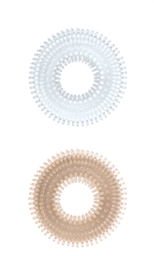 "Mack Tuff Ribbed Cock Rings-Clear and Smoke NW2526"