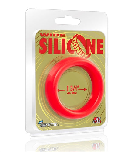 "Wide Silicone Donut - Red - 1.75-Inch Diameter SI-95140"