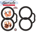 "Surenda Silicone Cuffs - Black NW2654-2"
