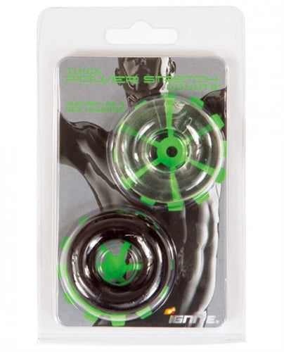 "Thick Power Stretch Donuts - 2 Pack - Black and Clear SI-95114"