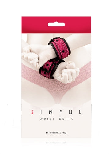 "Sinful Wrist Cuffs - Pink NSN1223-14"