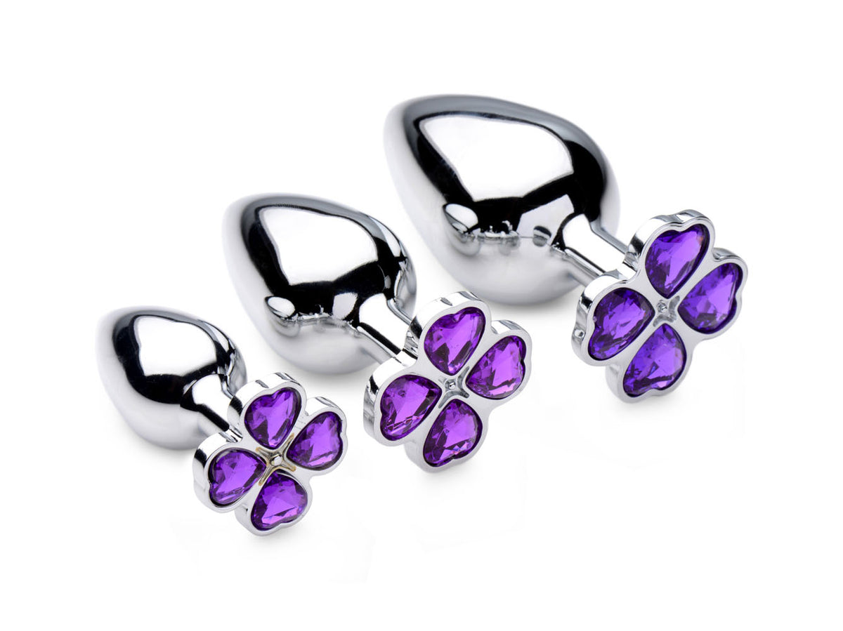 "Violet Flower Gem Anal Plug Set BTYS-AG205"