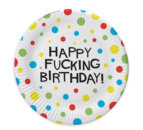 "X-Rated Birthday Party Plates 8 Count CP-515"