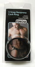 "5 Snap Neoprene Cock Ring KL-666"