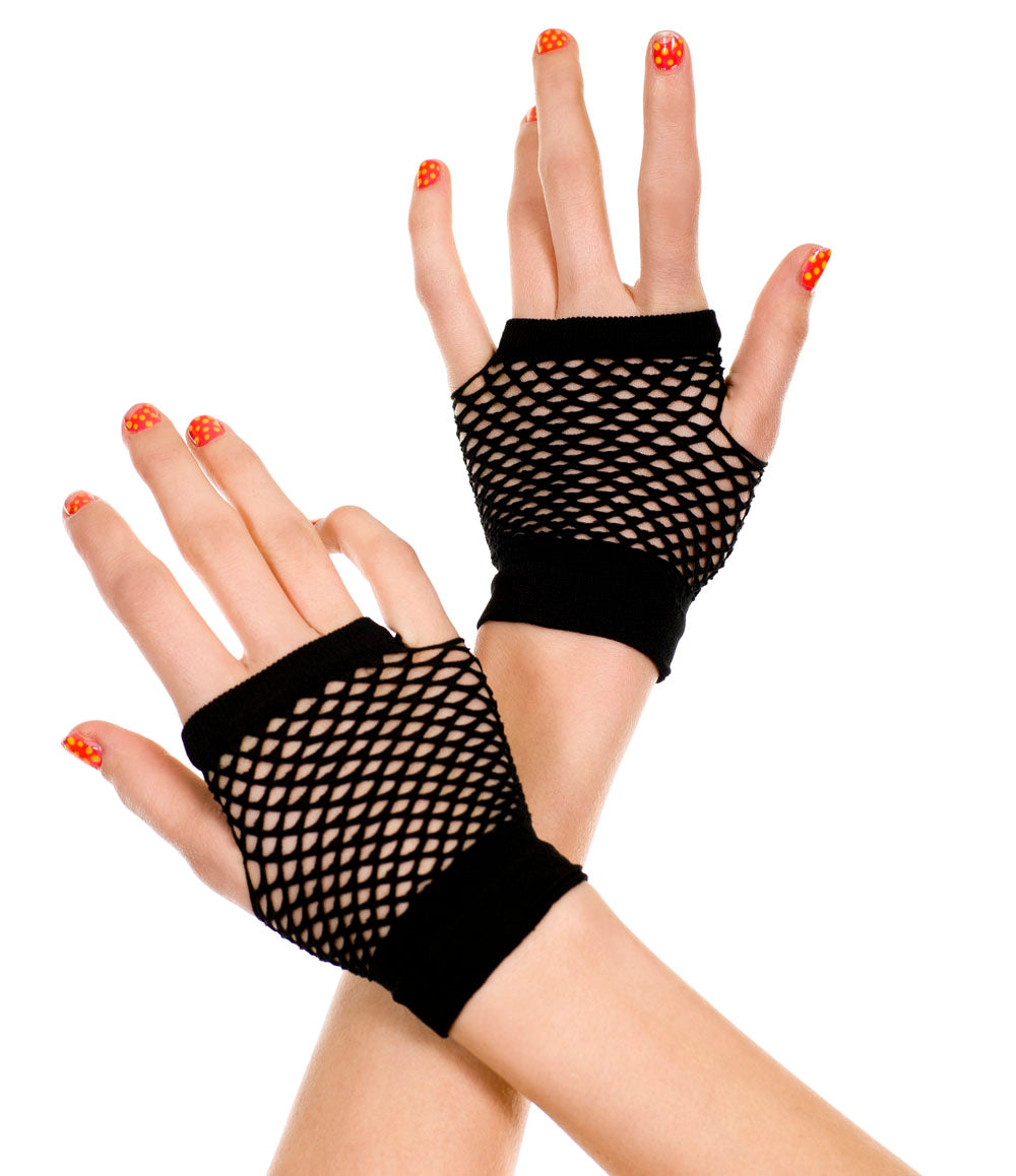 "Thick Diamond Net Gloves - Black ML-478-BLK"