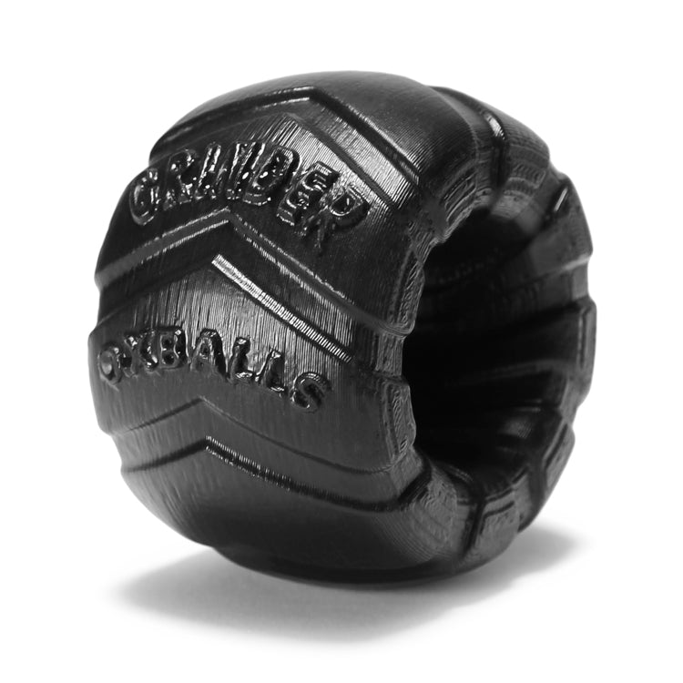 "Grinder 1 Small Short Tire Tread Silicone Ballstretcher - Black OX-1117-BLK"