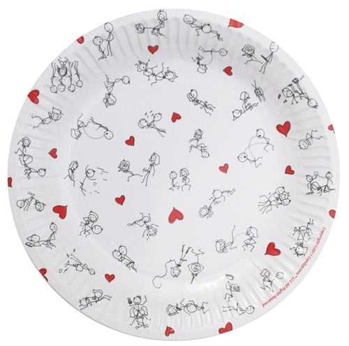 "Stick Figure Style 7 Inch Plates - 8 Pack CP-3653"