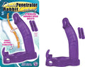 "Double Penetrator Rabbit Cock Ring - Purple NW2224-2"