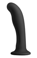 "Heart on Silicone Harness Dildo - Black SU-AE580"