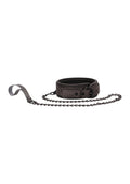 "Ouch - Elegant Collar With Leash - Titanium Grey OU-OU247GRY"