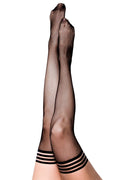 "Sam - Fishnet Thigh High - Size a - Black KX-1310A-BLK-A"