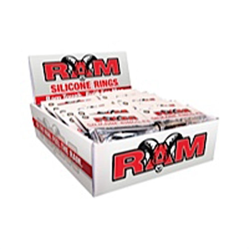 "Ram Silicone Rings Pop Box Assorted Display - 24 Pieces NW2591D"