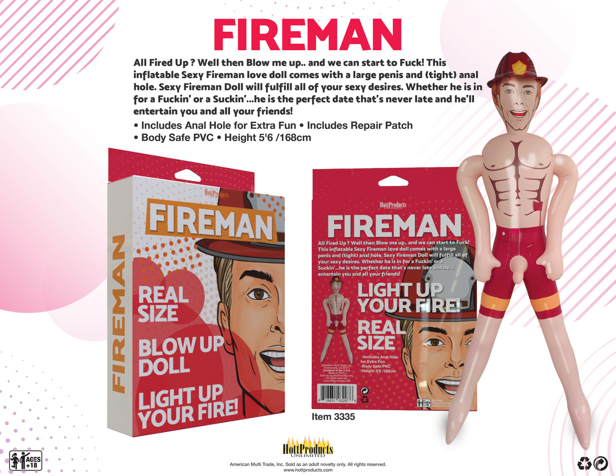 "Fireman - Inflatable Party Doll HTP3335"