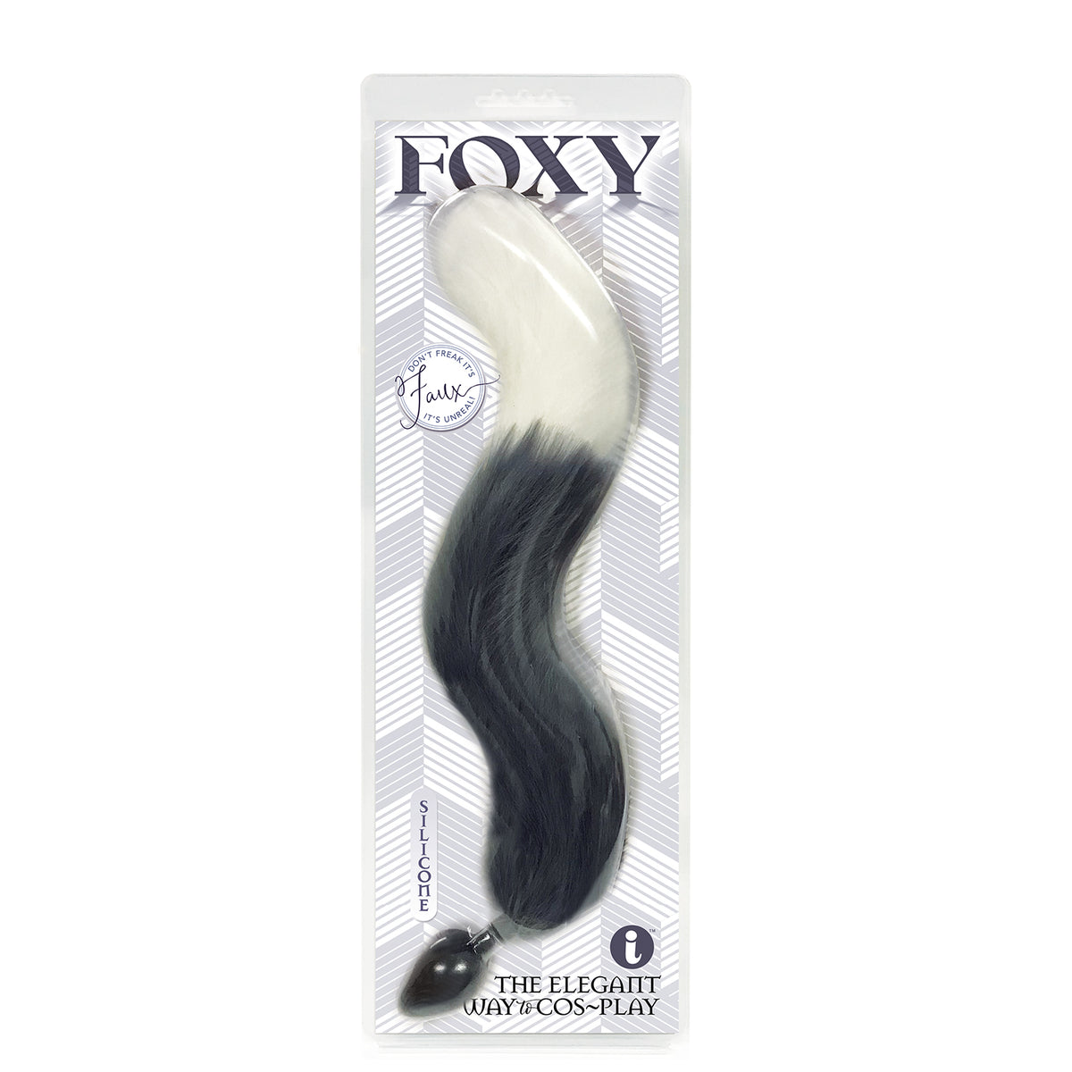 "Foxy Fox Tail Silicone Butt Plug - Grey IC1404"
