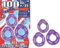 "All American Triple Rings-Purple NW2152-2"