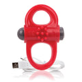 "Charged Yoga Rechargeable Vibe Ring - Red AYOG-R-101E"