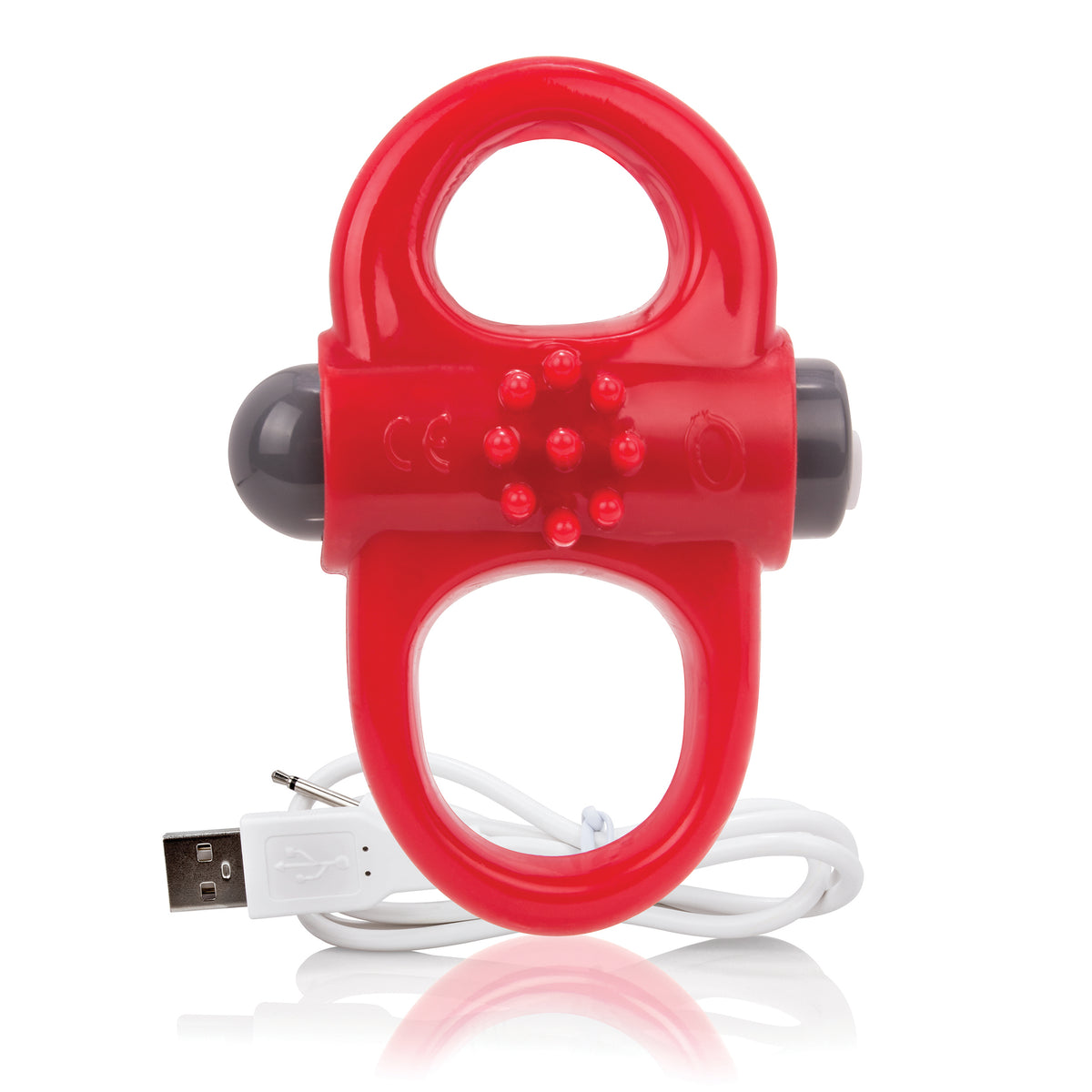 "Charged Yoga Rechargeable Vibe Ring - Red AYOG-R-101E"